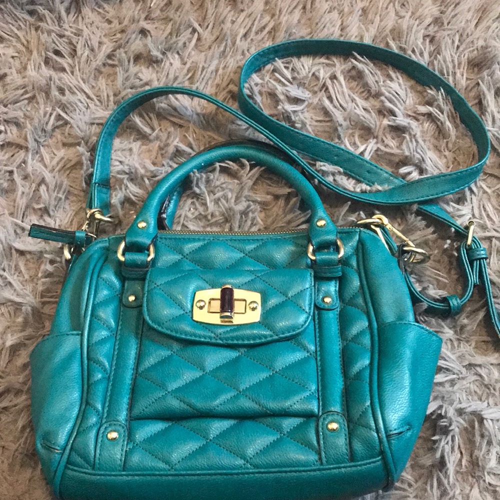 Teal satchel bag